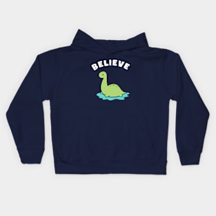 Believe in Loch Ness Monster Kids Hoodie